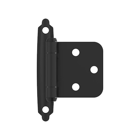 Amerock Amerock 1-3/4 in. W X 2-3/4 in. L Flat Black Steel Overlay Hinge 10 pk TENR3429FB